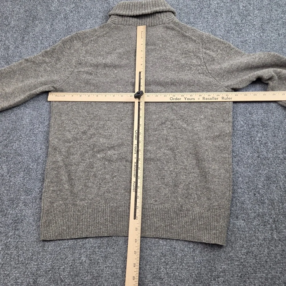 J.Crew Shawl Collar Sweater Mens Medium Brown 100% Lambswool‎ Pullover Classic